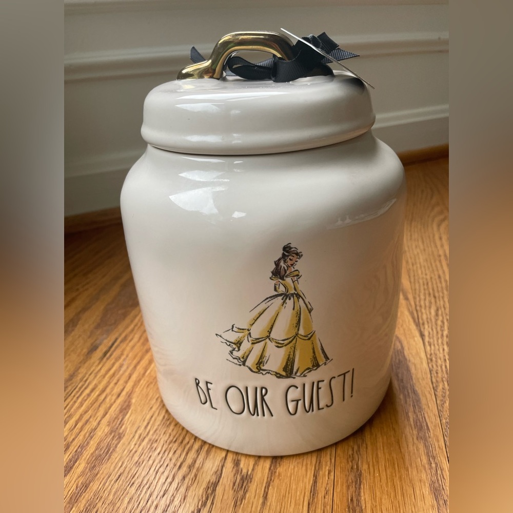Beauty & The Beast BE OUR GUEST! Canister Kitchen Home RAE DUNN DISNEY Brand New